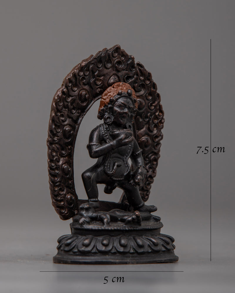 Machine Made Black Jambhala Statue | Statue for Serenity and Wealth Attraction