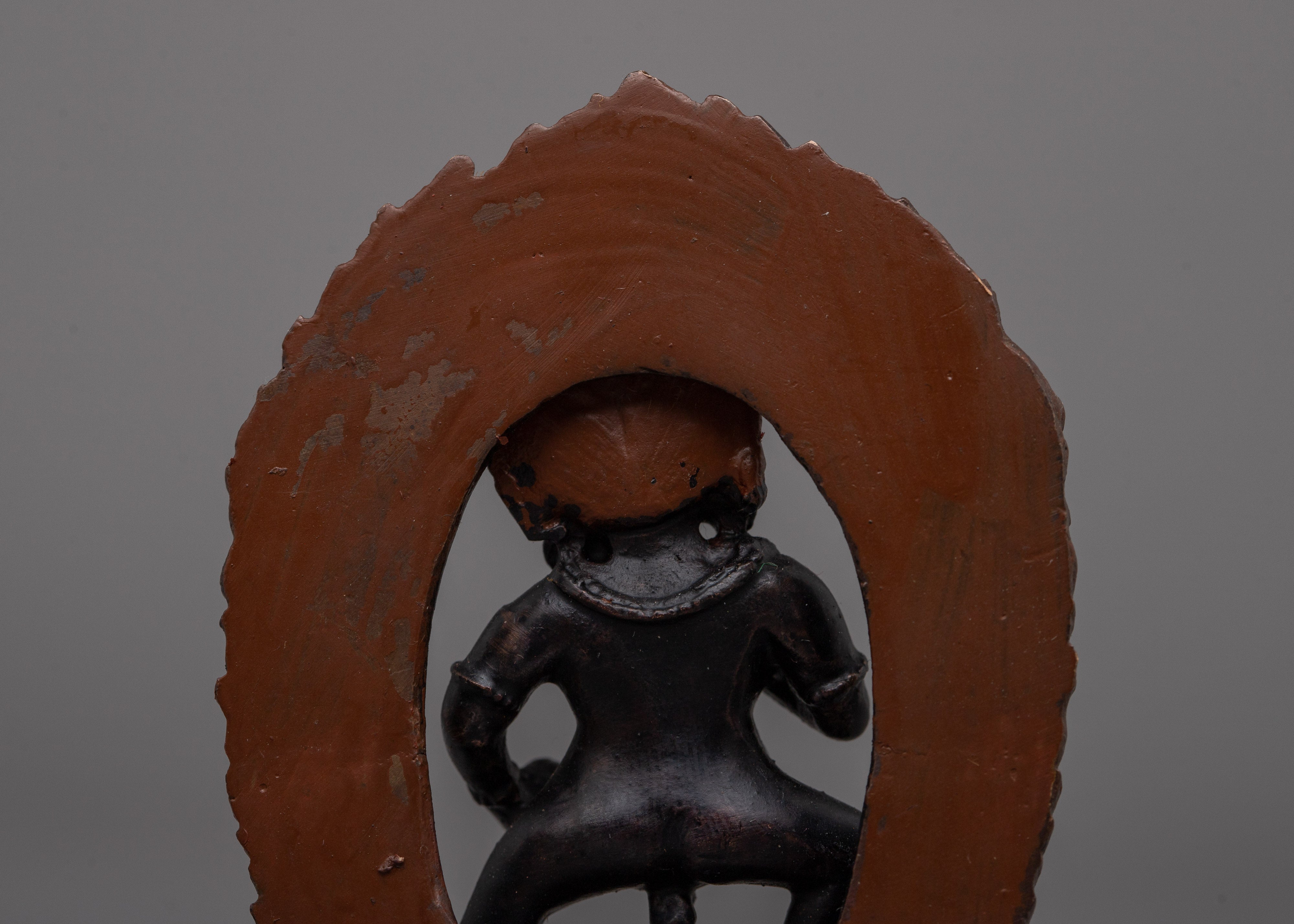 Machine Made Black Jambhala Statue | Statue for Serenity and Wealth Attraction