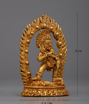 Black Dzambhala Buddha Statue | Machine Made Buddhist Copper Statue