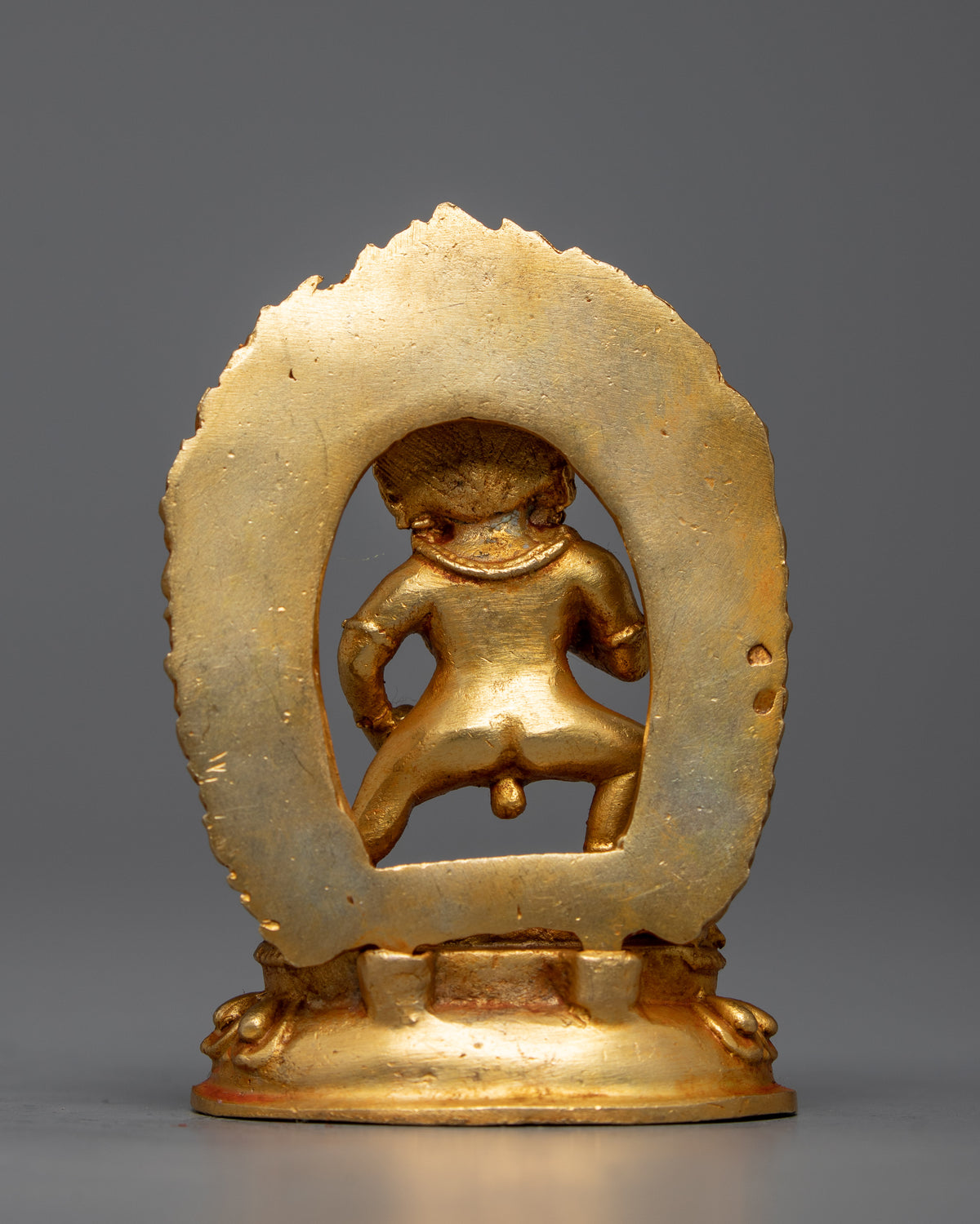 24k Gold Plated Black Jambhala Statue | Machine Made Artwork
