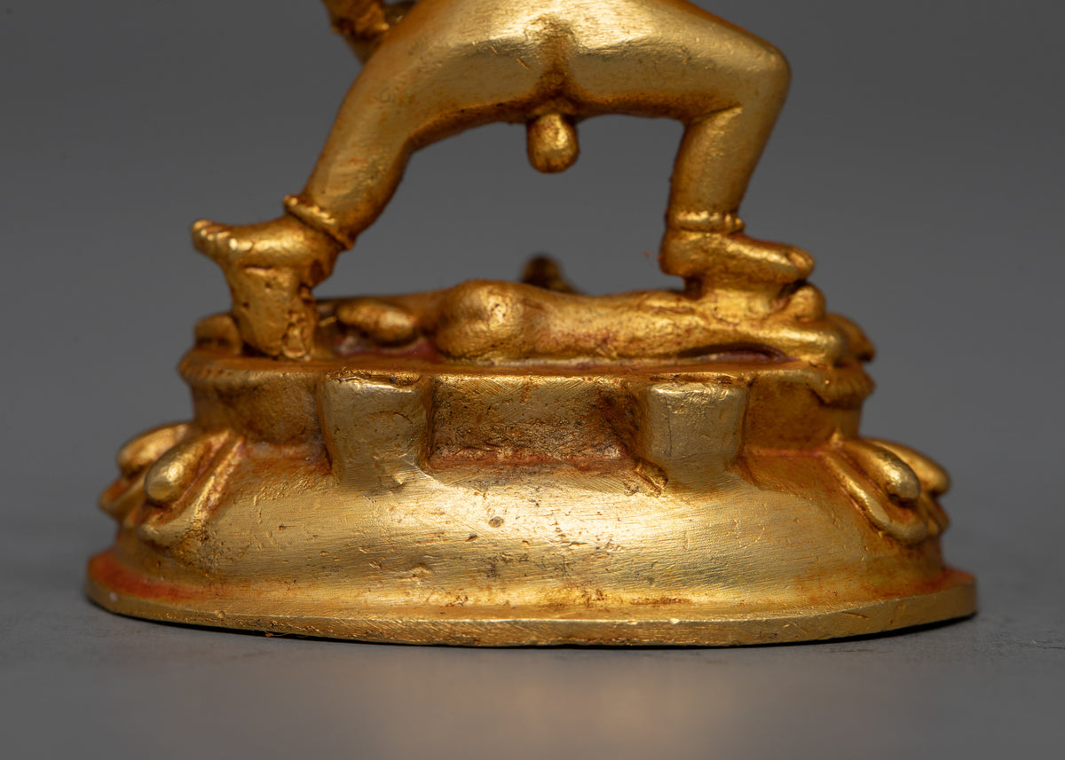 24k Gold Plated Black Jambhala Statue | Machine Made Artwork