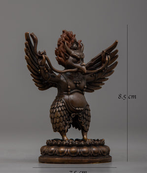 Oxidized Copper Garuda Statue | Deity of Strength and Vigilance