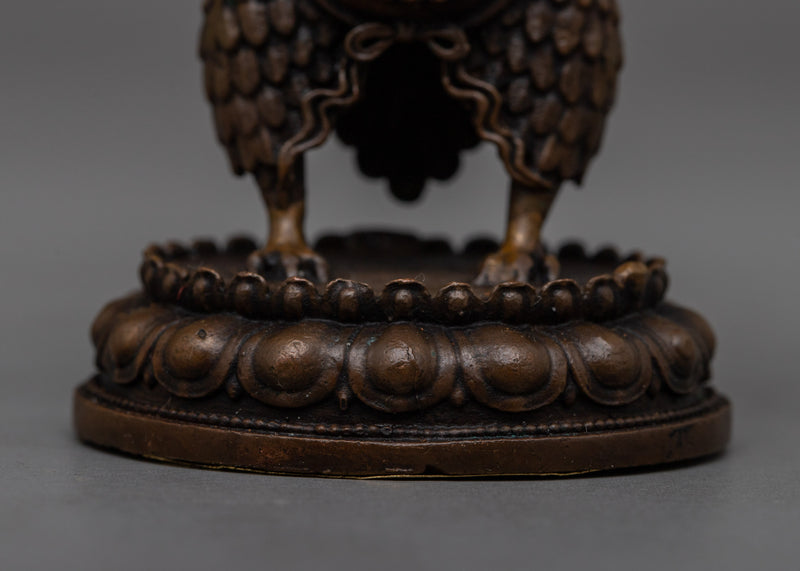 Oxidized Copper Garuda Statue | Deity of Strength and Vigilance