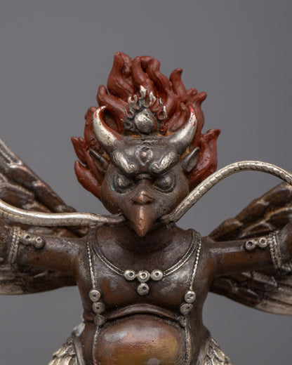 Silver Plated Garuda Statue | Machine Made Sculpture