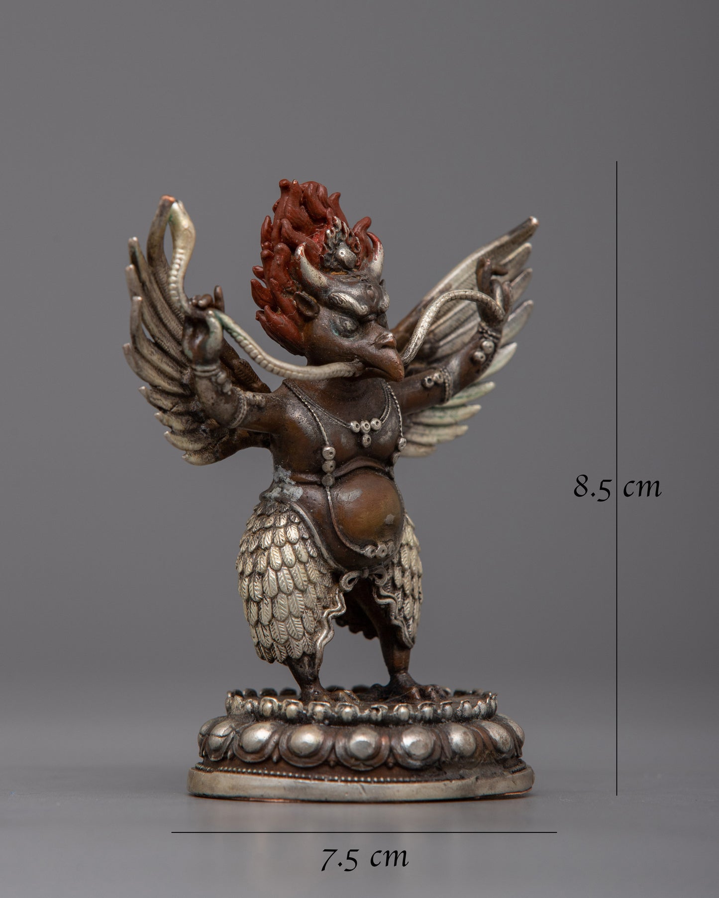 Silver Plated Garuda Statue | Machine Made Sculpture