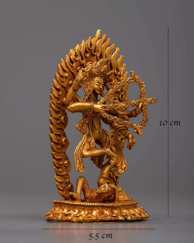 Copper Kurukulla Statue | Machine Made Deity for Meditation Space