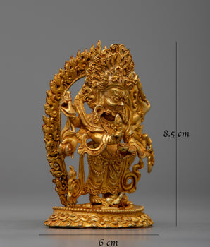 Majestic Machine-Made Mahakala Statue | Wrathful Deity for Empowerment