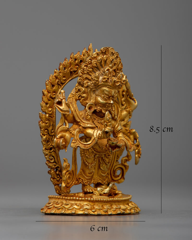 Majestic Machine-Made Mahakala Statue | Wrathful Deity for Empowerment