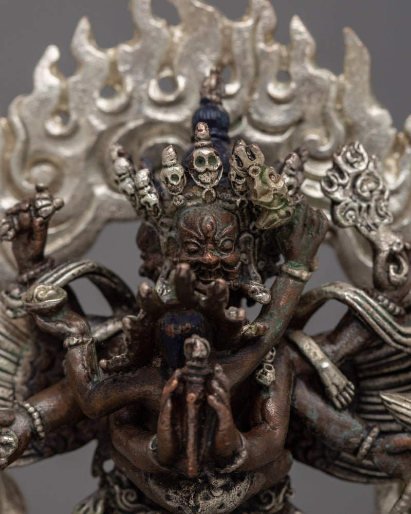Machine Made Copper Vajrakilaya Statue | Fierce Guardian for Your Altar