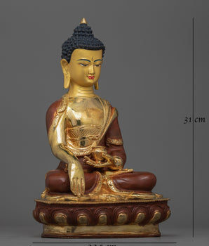 Gold Gilded Buddha Set
