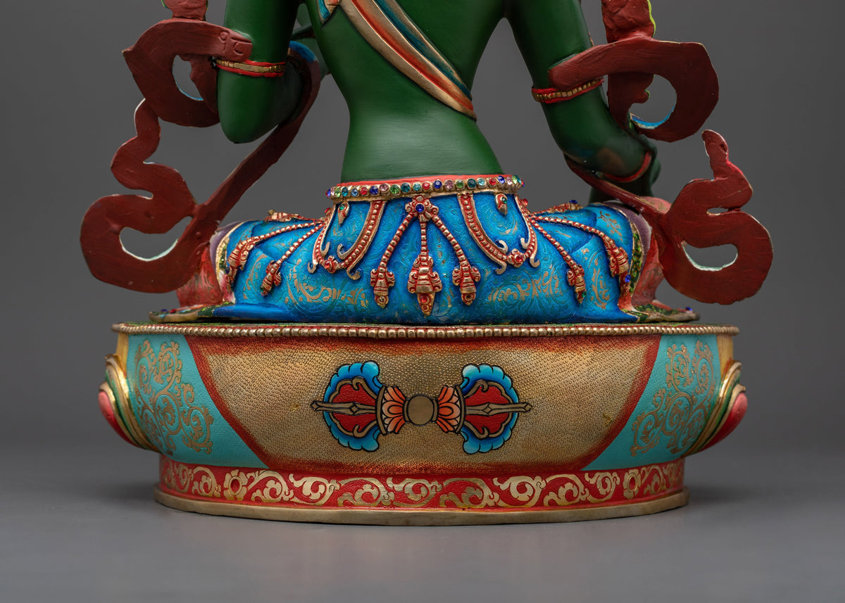 The Compassionate Protector and Swift Savior | Green Tara Spiritual Sculpture