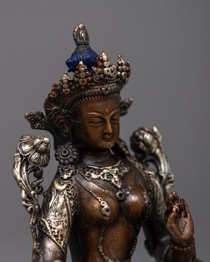 Buddhist Machine Made Green Tara Statue | Precision Made for Enlightenment and Healing