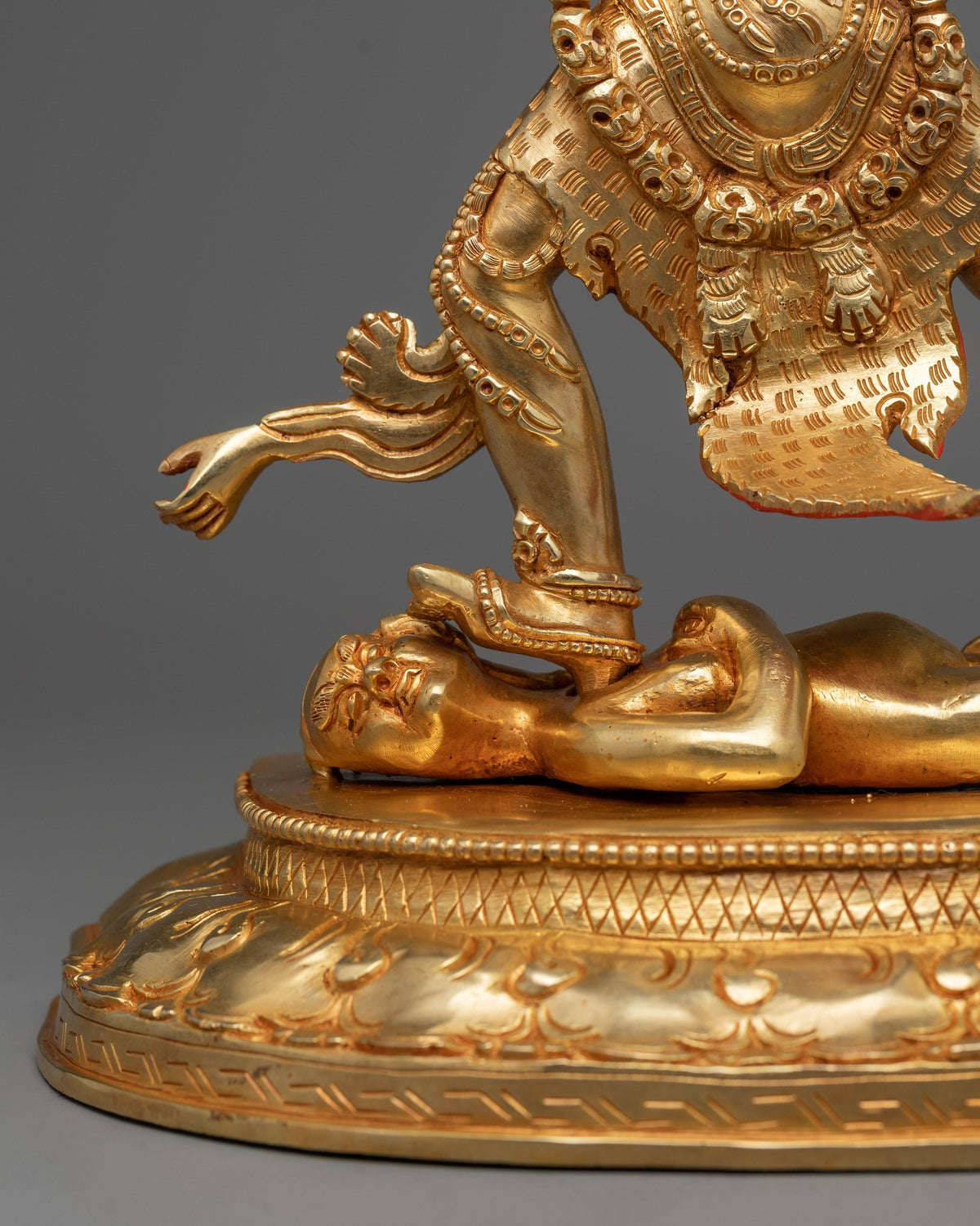 Ekajati Gold Gilded Statue | Guardian of Wisdom and Protection