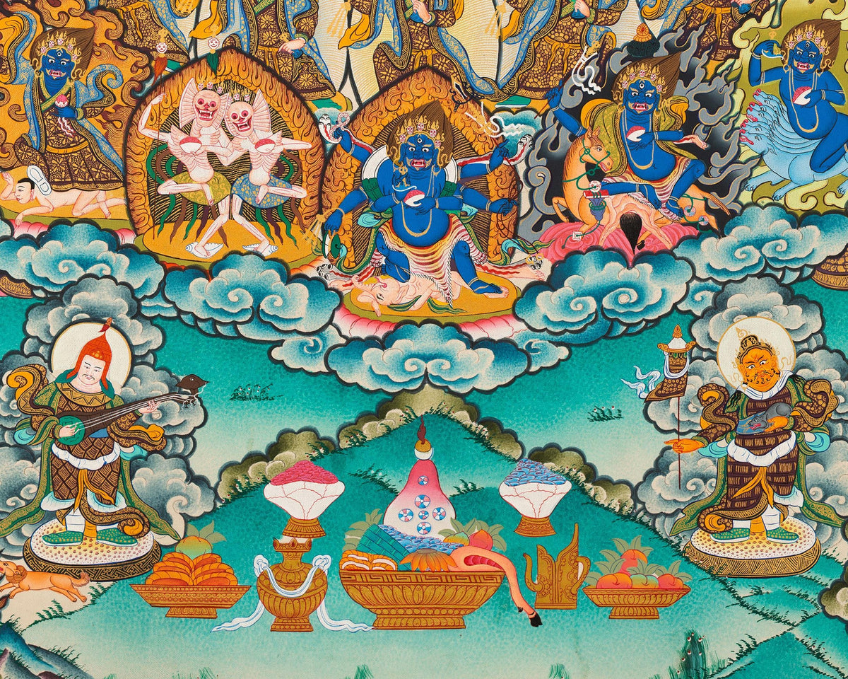 Machig Labdron Lineage Tree Print | Tibetan Traditional Artwork