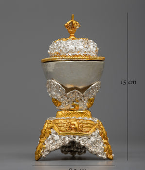 Copper Kapala Skull Cup Set | Essential Vessels for Tibetan Buddhist Altars