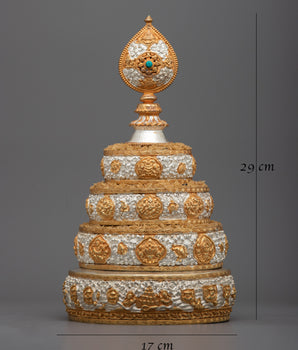 Mandala Rice Offering Set | Tibetan Buddhist Altar for Rituals