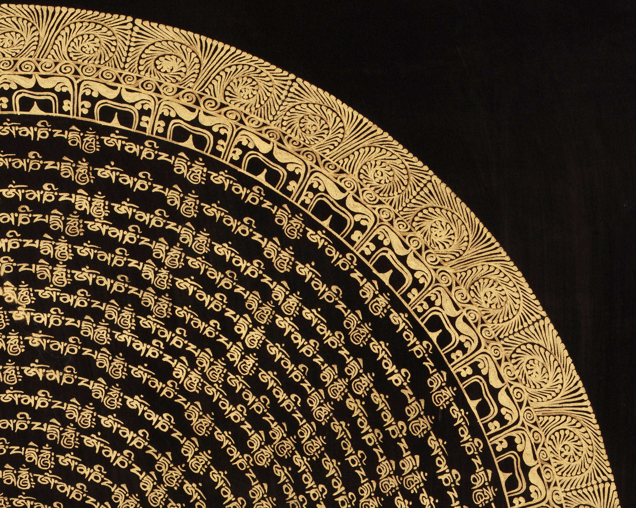 Himalayan Mantra Mandala Art | Sacred Tibetan Thangka