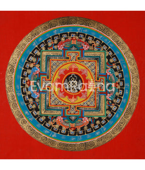 Pure Gold and Silver Mandala Thangka
