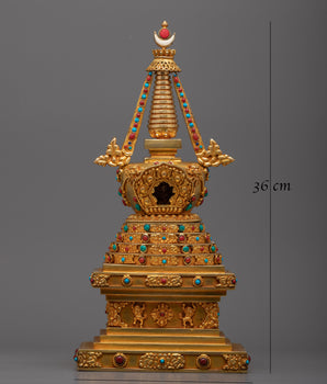 Luxurious Handmade Stupa | Elegant Office Decor