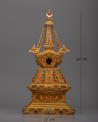 Luxurious Handmade Stupa | Elegant Office Decor