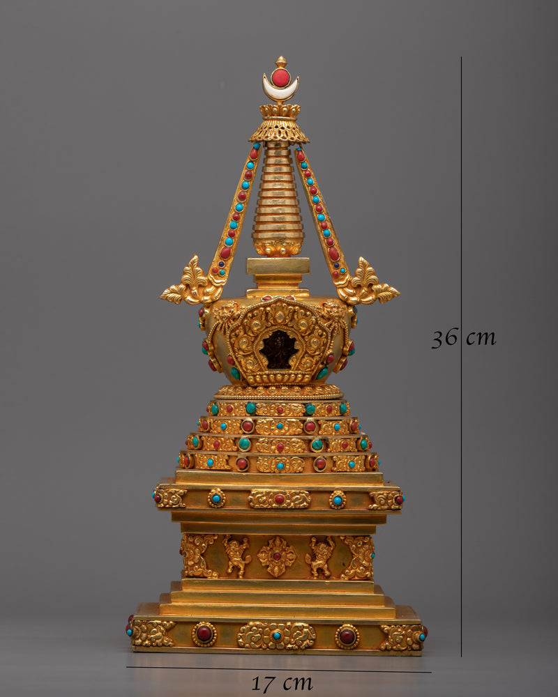 Luxurious Handmade Stupa | Elegant Office Decor