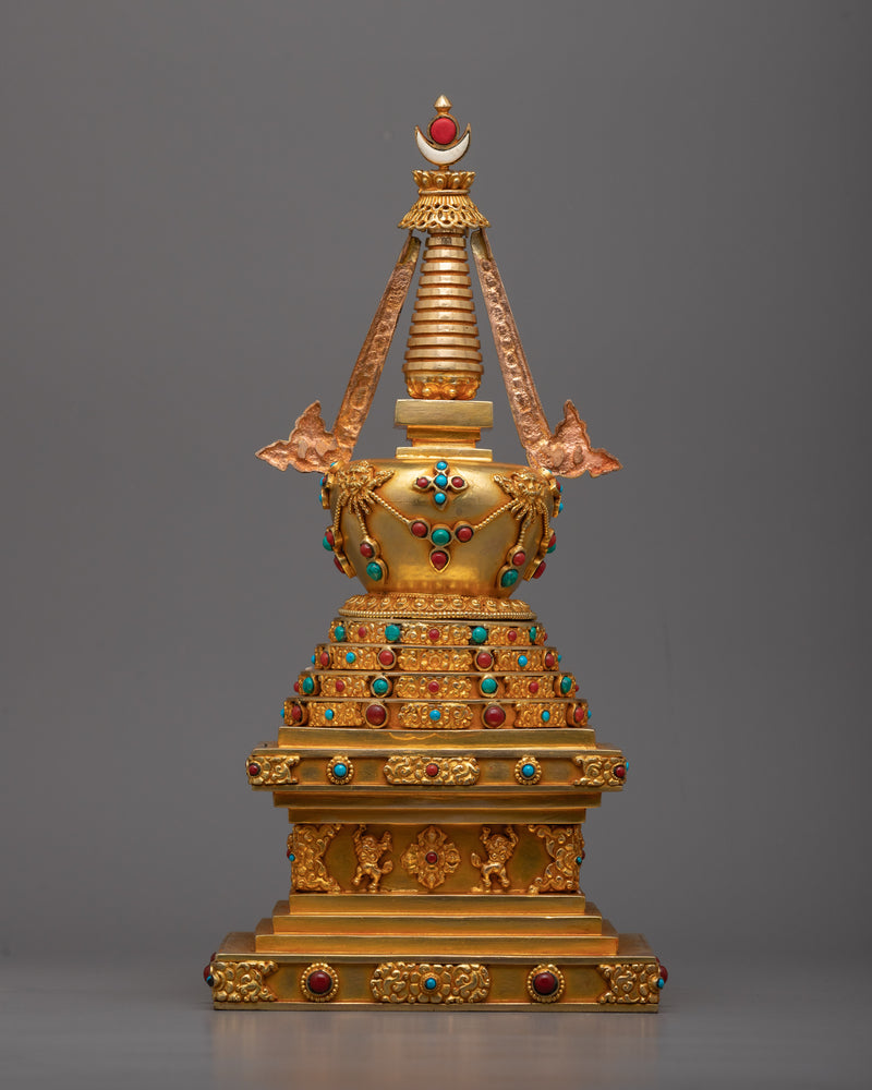 Luxurious Handmade Stupa | Elegant Office Decor