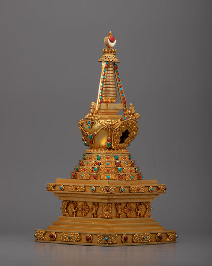 Luxurious Handmade Stupa | Elegant Office Decor