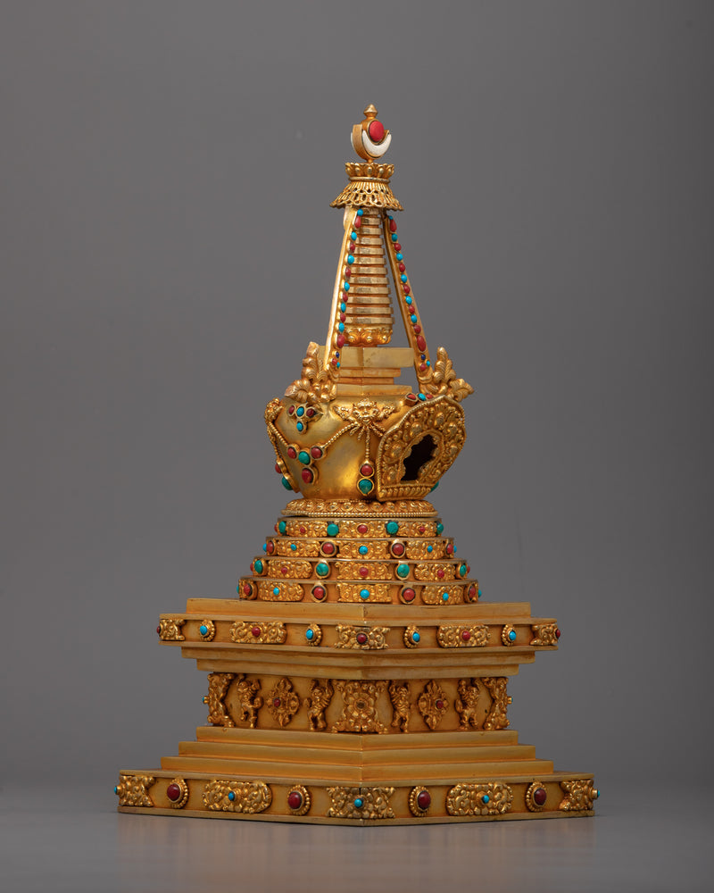 Luxurious Handmade Stupa | Elegant Office Decor