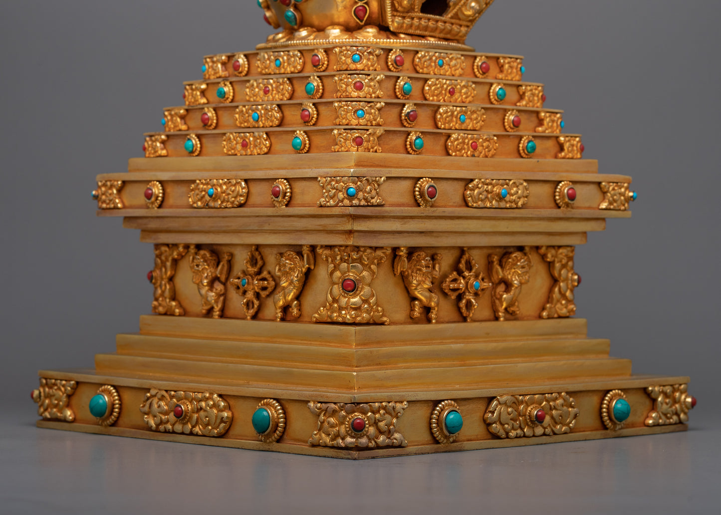 Authentic Handcrafted Buddhist Stupa Statue | Traditional Dharma Art