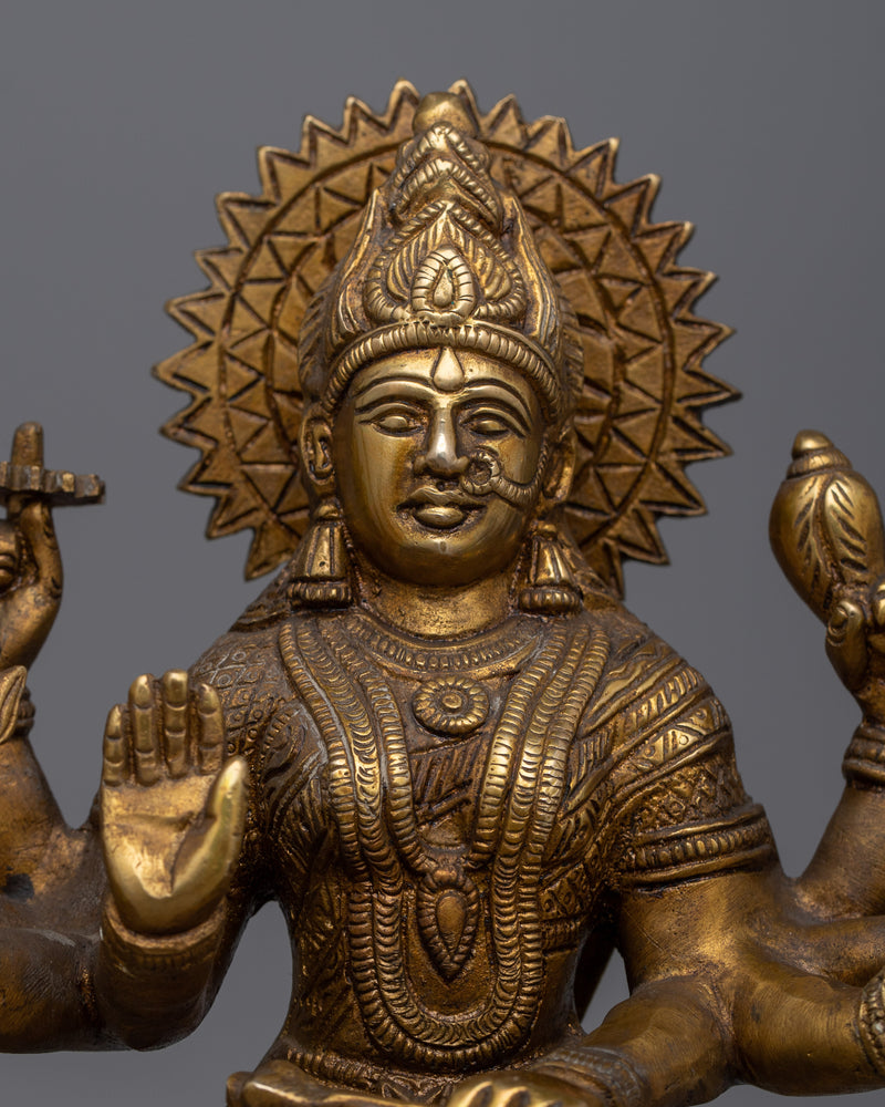 Brass Durga Maa Statue |  Hindu Deity for Protection and Prosperity