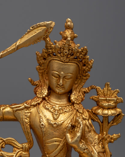 Manjushri Machine Made Statue | Symbol of Wisdom and Enlightenment