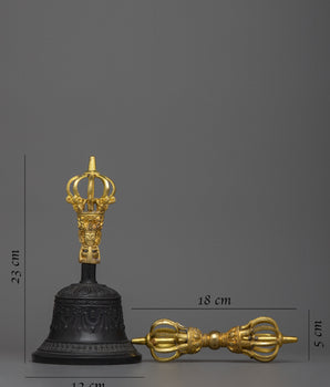 Vajra Dorje and Bell Set | Invoke Divine Power and Clarity with Sacred Tibetan Ritual Tools