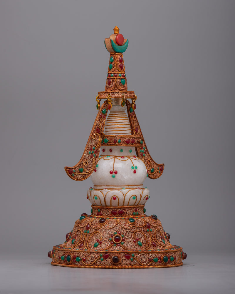 Crystal Buddhist Stupa | Buddhist Shrine for Meditation Space