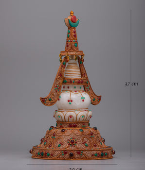 Crystal Buddhist Stupa | Buddhist Shrine for Meditation Space