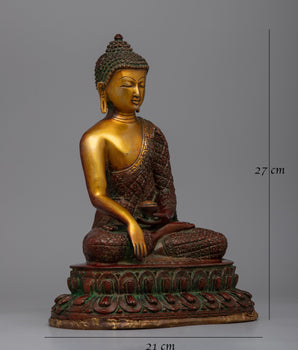 Handcrafted Shakyamuni Buddha Statue | Serene Decor for Spiritual Spaces
