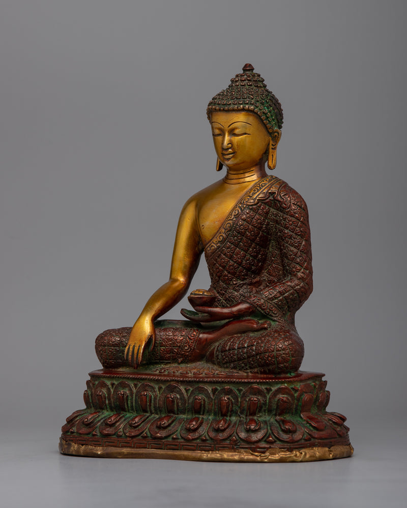 Handcrafted Shakyamuni Buddha Statue | Serene Decor for Spiritual Spaces