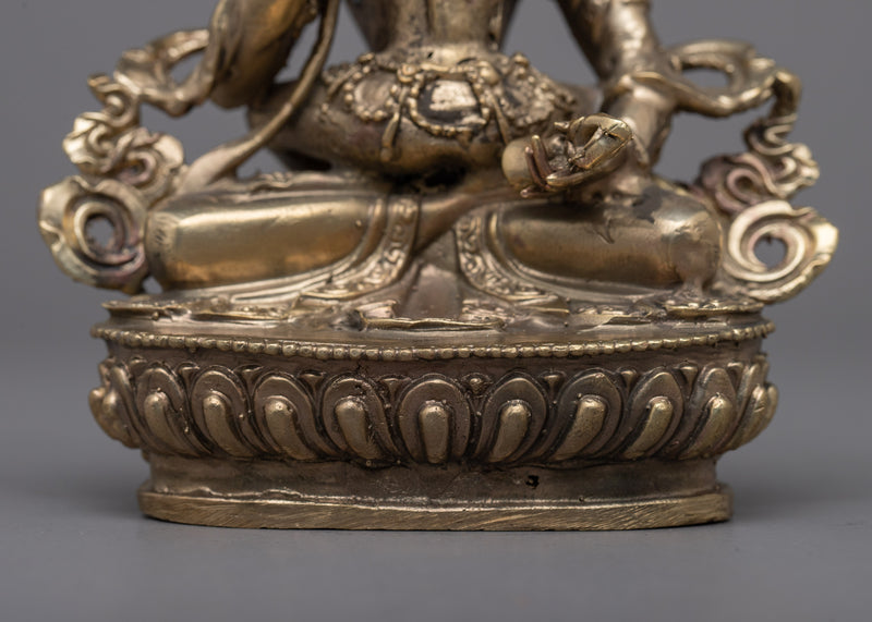 Brass Vajrasattva With Consort Statue | 15cm Tall Handcrafted Beauty