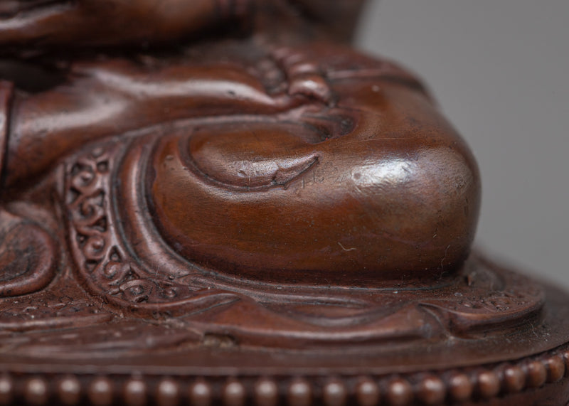 Machine Made Copper Medicine Buddha Statue | Serving as a Beacon of Light and Hope