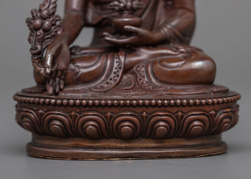 Machine Made Copper Medicine Buddha Statue | Serving as a Beacon of Light and Hope