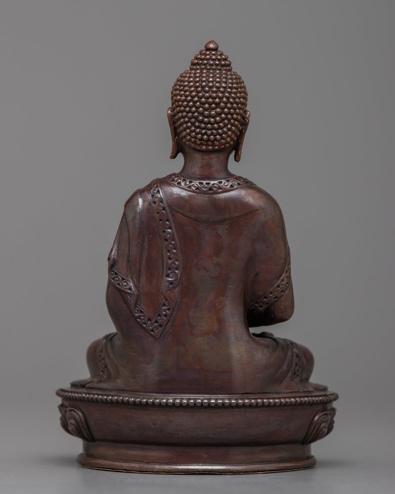 Oxidized Copper Machine Made Amitabha Buddha Statue | Skillfully Crafted to Convey the Peace Of Statue