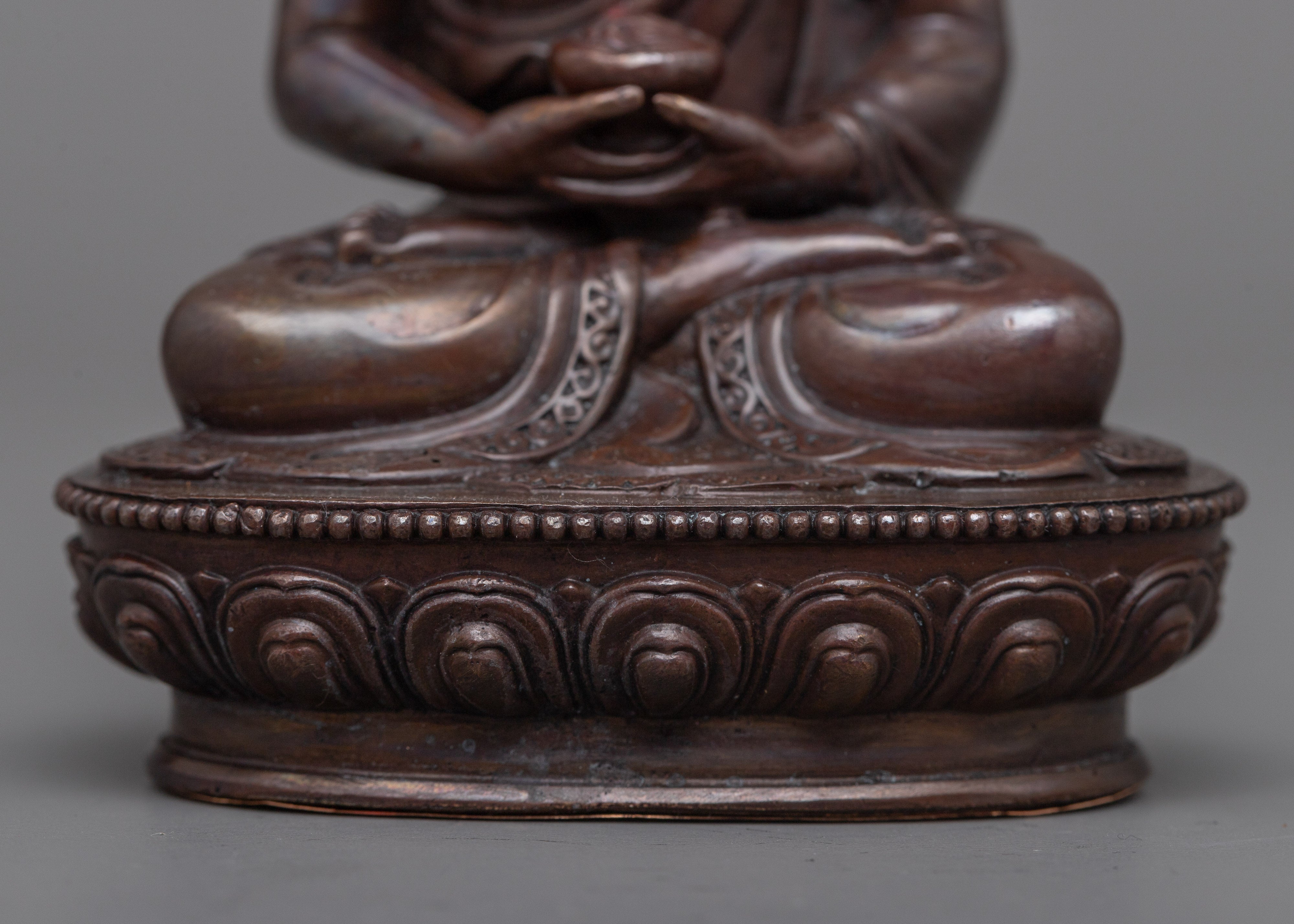 Oxidized Copper Machine Made Amitabha Buddha Statue | Skillfully Crafted to Convey the Peace Of Statue