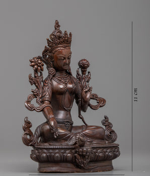 Tibetan Arya Green Tara Statue | Enlightened Presence for Your Altar