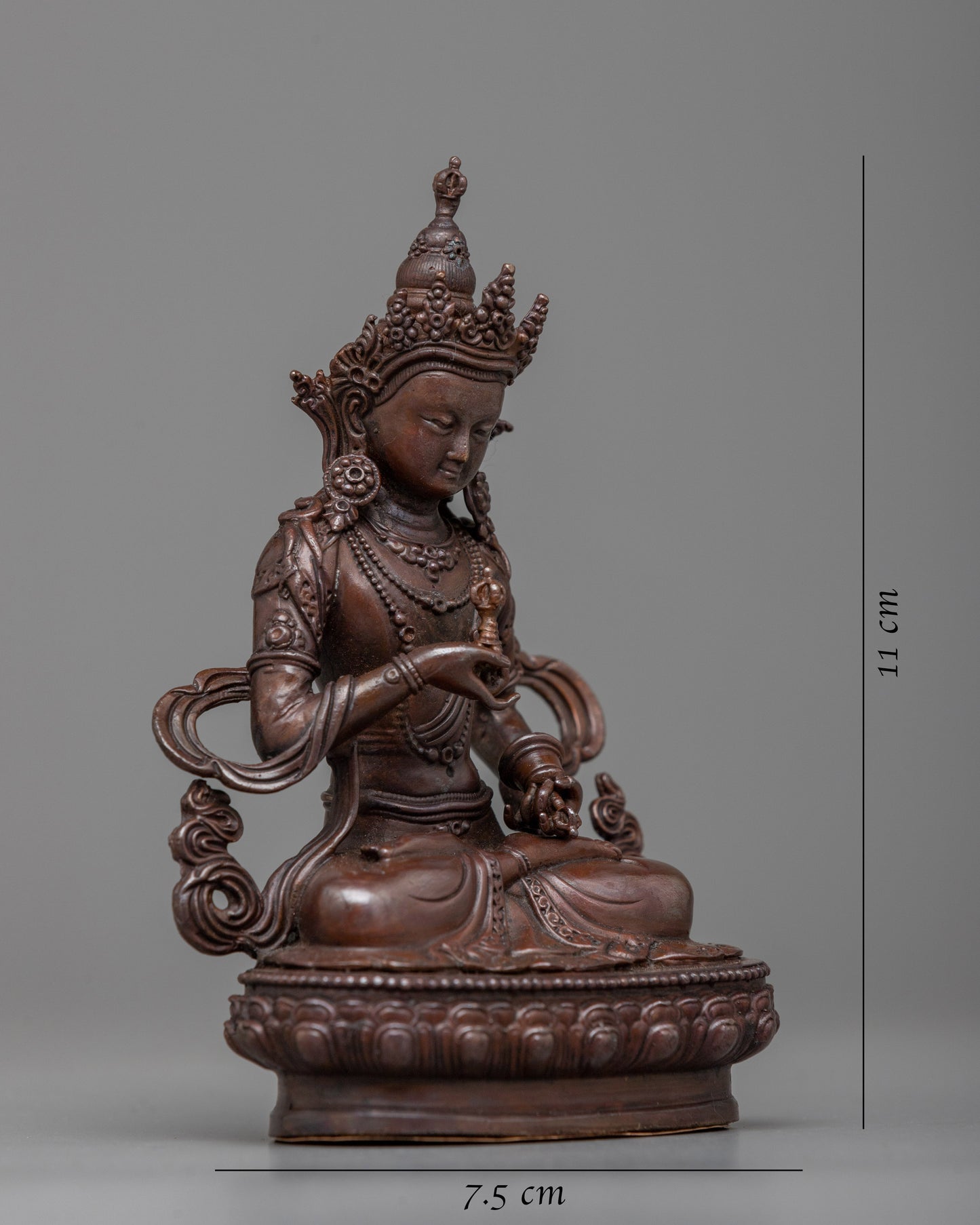 Copper Machine Made Vajrasattva Statue | Symbol of Purification and Transformation