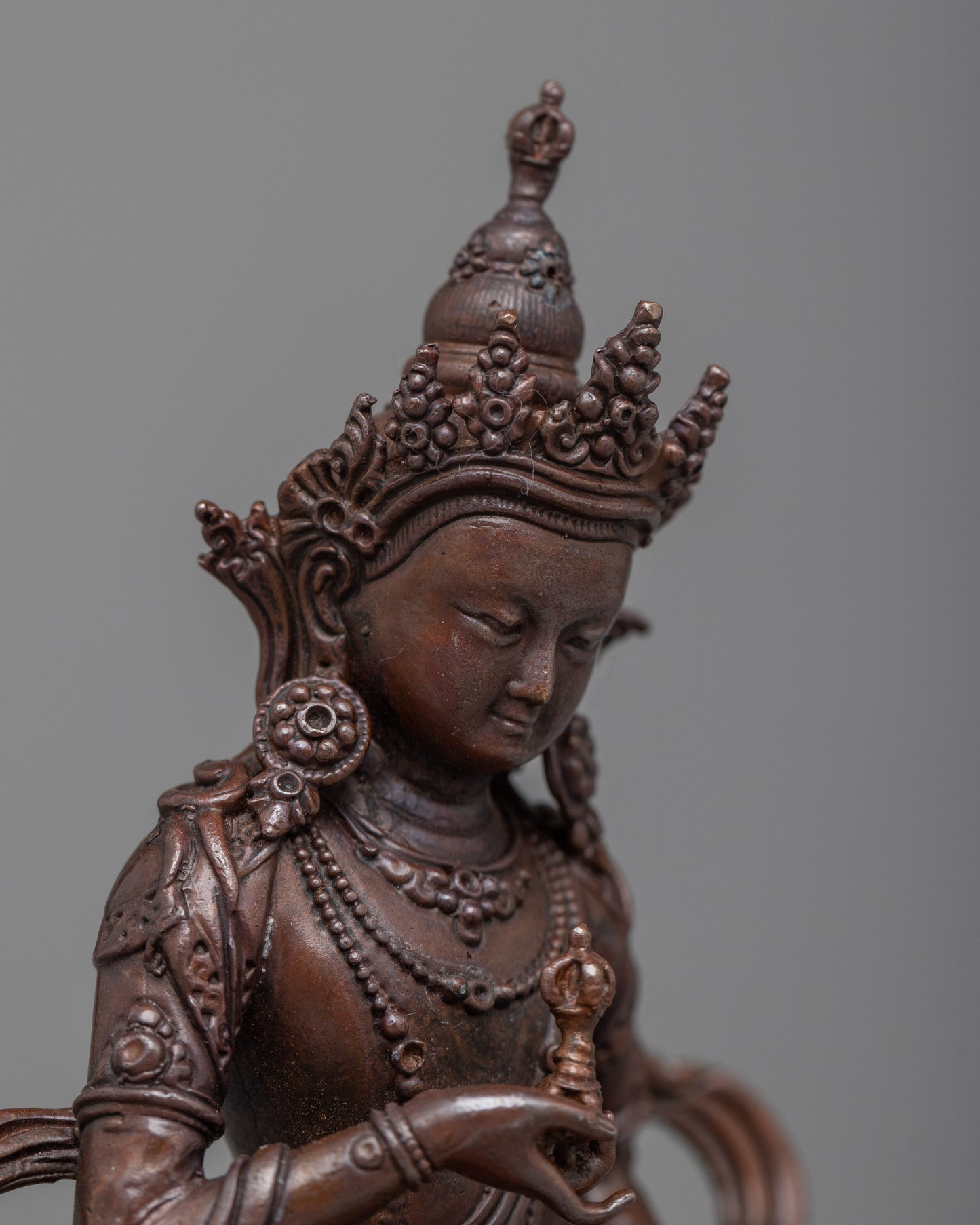 Copper Machine Made Vajrasattva Statue | Symbol of Purification and Transformation