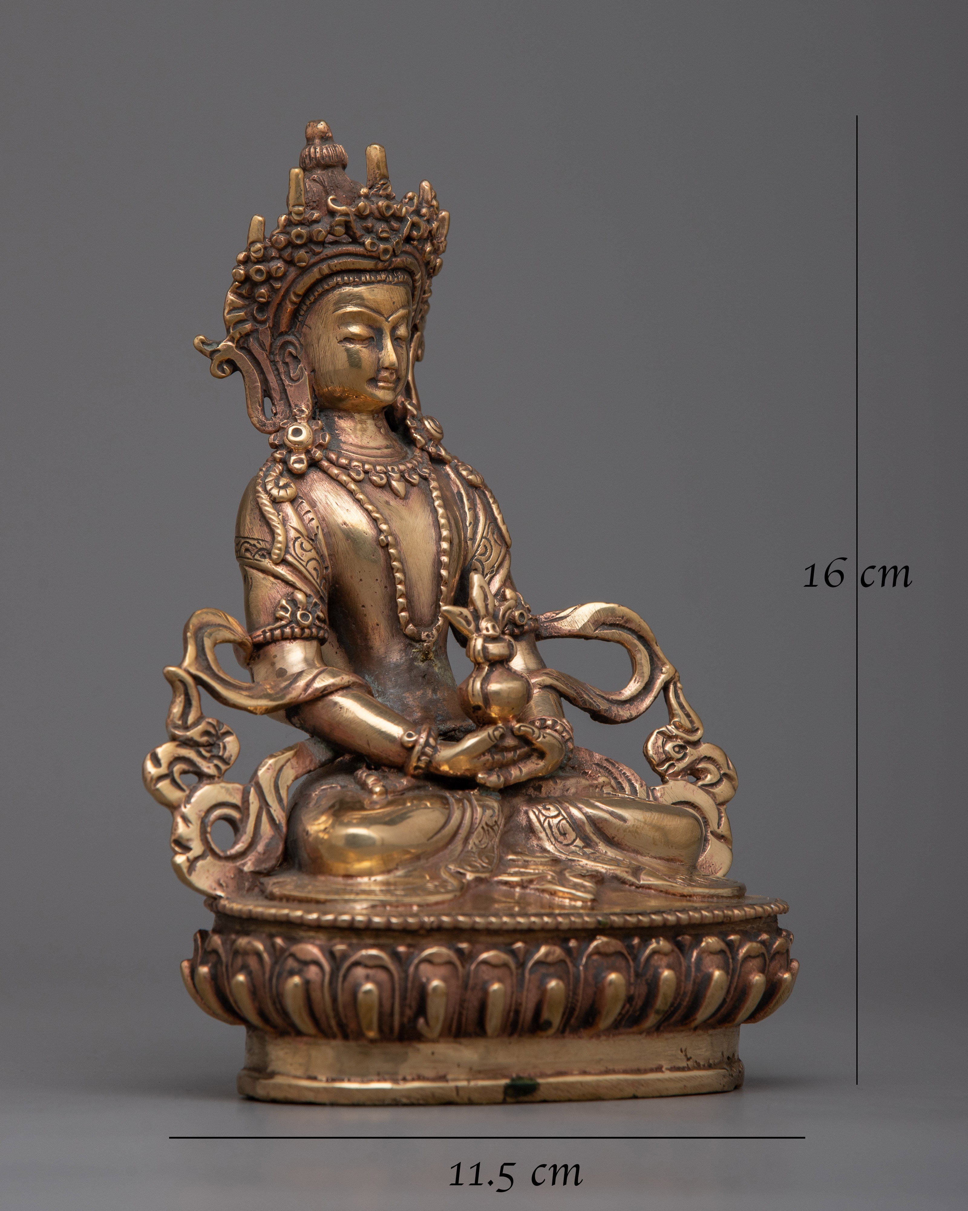 Copper Amitayus Buddha Statue | Serene Buddhist Figure for Inner Peace