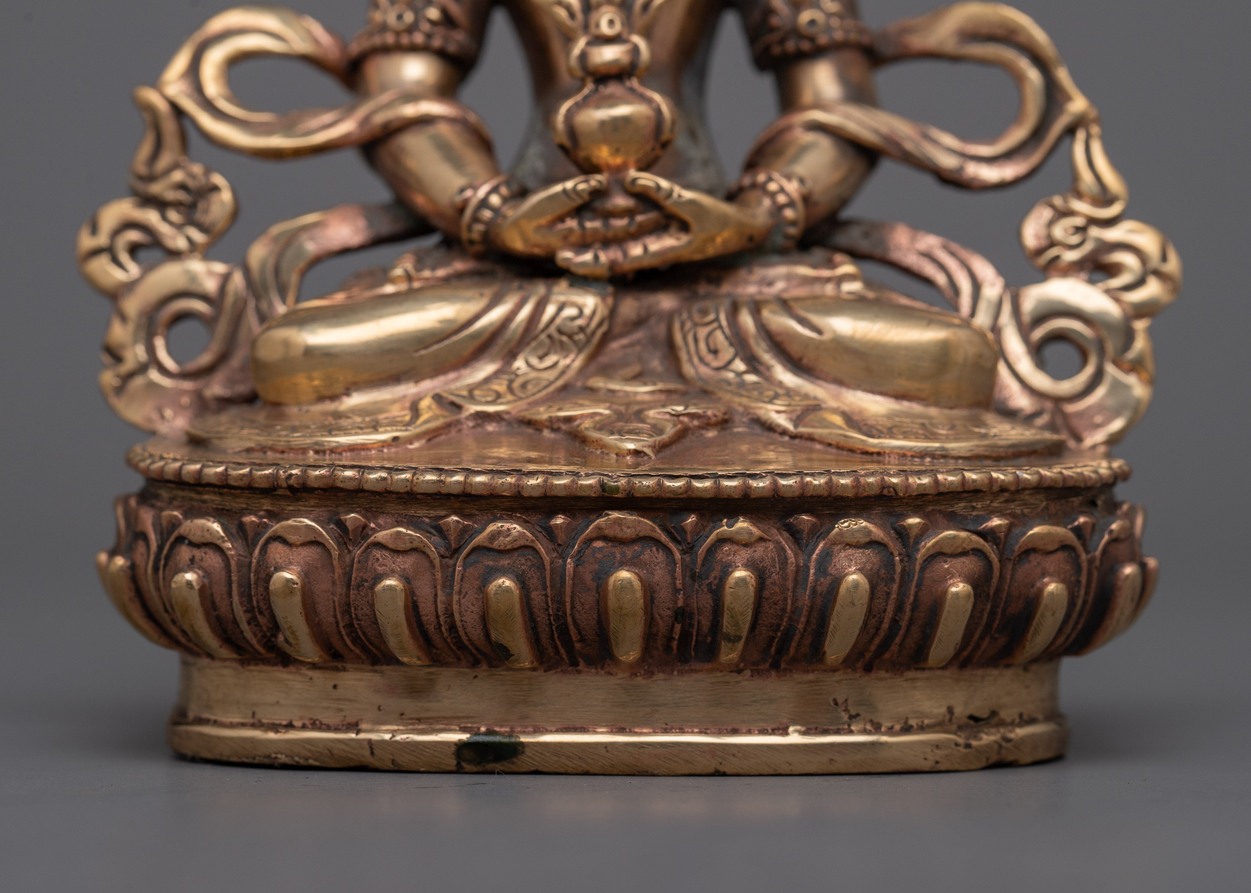 Copper Amitayus Buddha Statue | Serene Buddhist Figure for Inner Peace