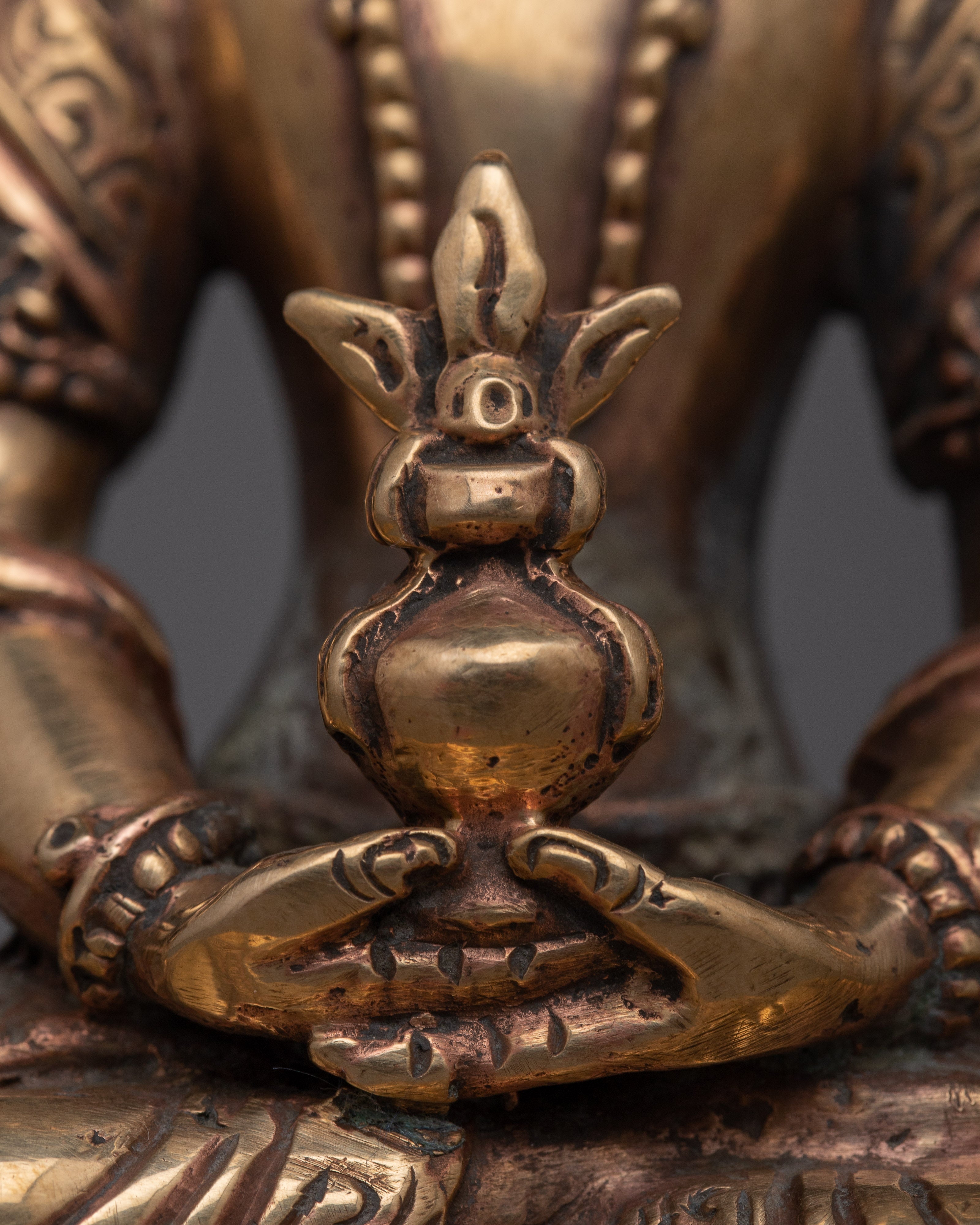 Copper Amitayus Buddha Statue | Serene Buddhist Figure for Inner Peace