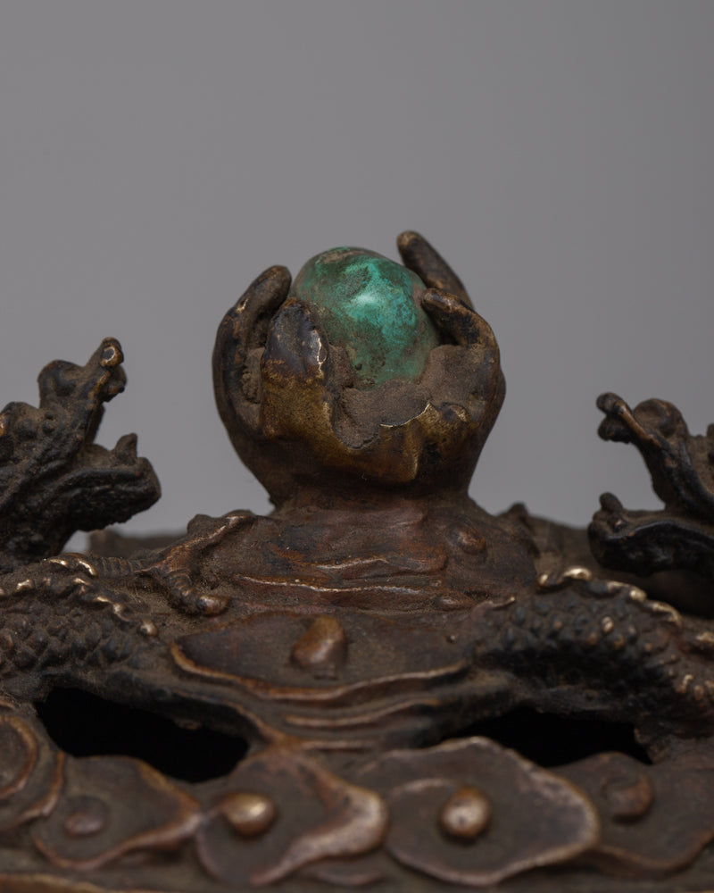 Copper Dragon Incense Burner | Traditional Design for Meditation Space