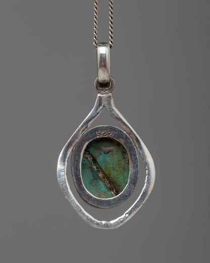 Silver Turquoise Locket | Perfect Gift for Her with Vibrant Blue Hue