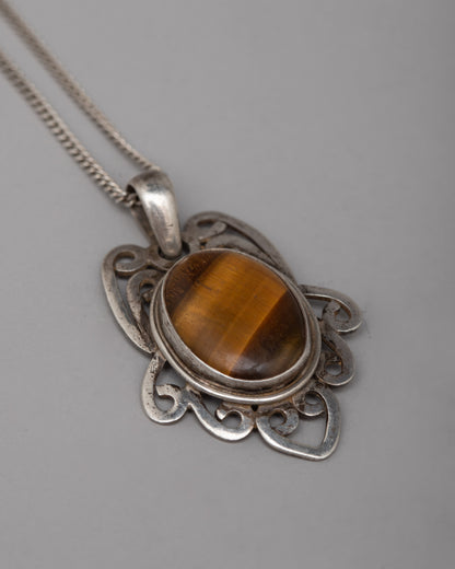 Tiger Eye Stone Locket | Jewelry Piece with Mystical Appeal